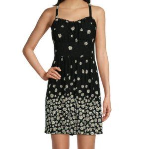 Women's No Boundaries Juniors' Sweetheart Border Print Dress